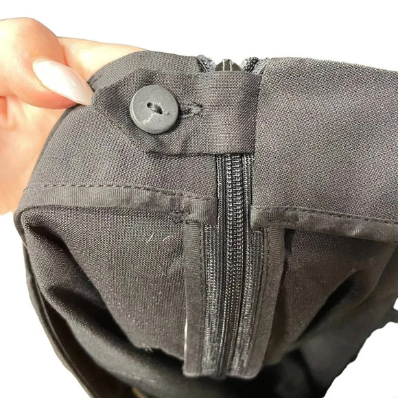 Piazza Sempione Satin Cropped Dress Pants in‎ Black Size 10 - Picture 9 of 10